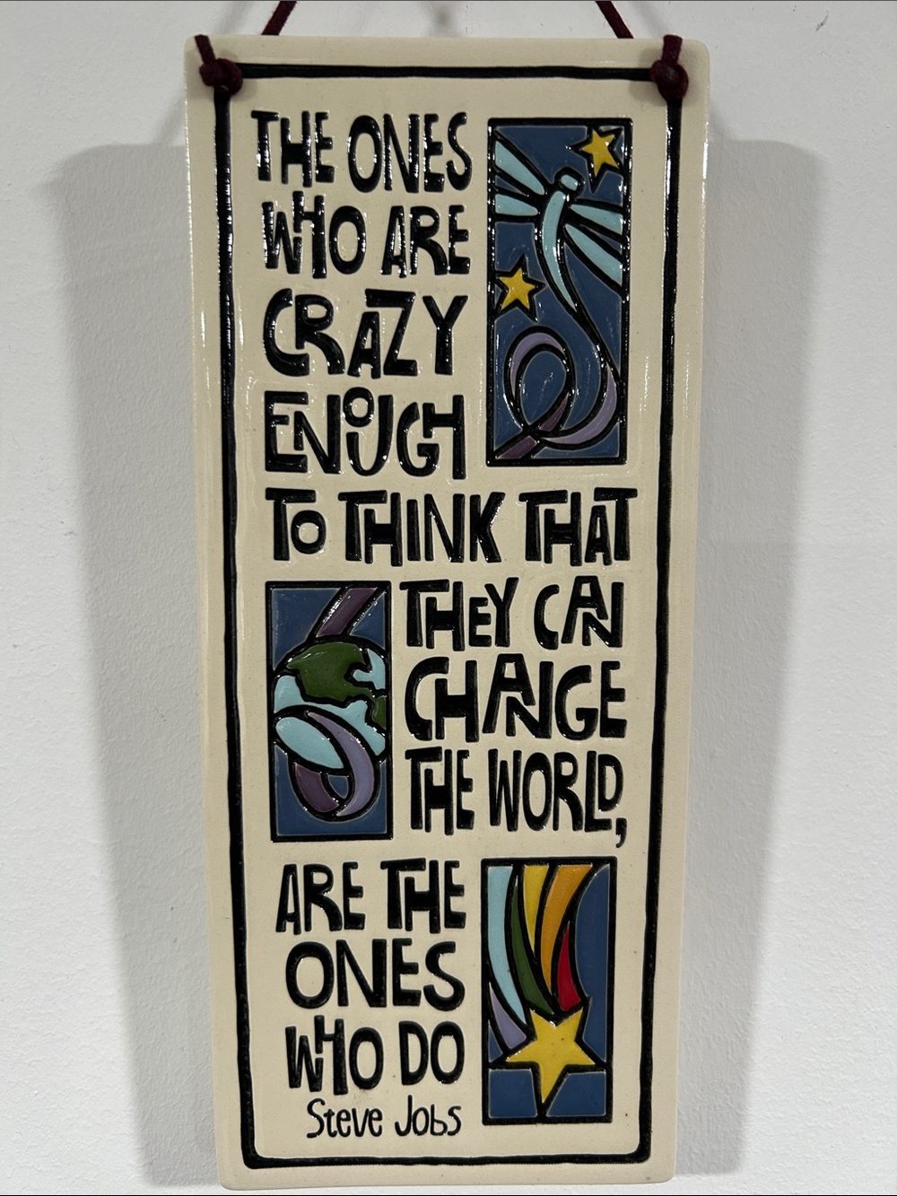 Spooner Creek Inspirational Wall Plaque with Blue, Green & Yellow Accents
